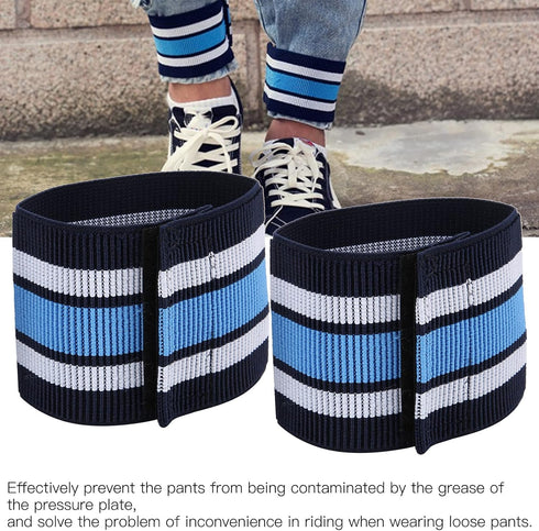 SUNGOOYUE Cycling Ankle Bands, Elastic Oxford Cloth Riding Leg Strap for Outdoor Cycling Safety
