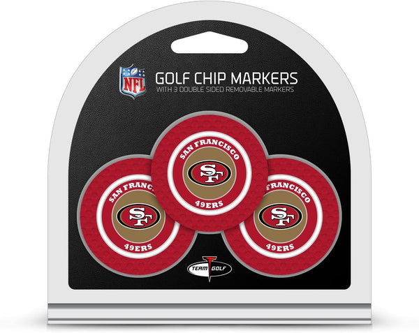 Team Golf NFL Poker Chip Size - Double-Sided Enamel Markers with Pop Out Smaller Design