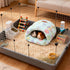 Cozy Chinchilla YUEPET Guinea Pig Bed Cuddle Cave Warm Fleece House Bedding Sleeping Cushion Cage Nest for Small Animal