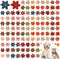 Silkfly 120 Pcs Fall Dog Collar Flower Set, Thanksgiving Bow Ties, Holiday Accessories for Small Medium Large Dogs