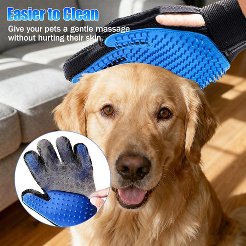 Jeyermier 9 Set,Self PCS Pet Grooming Brush Cleaning Pet Hair Removal Comb,Pet Hair Remover Gloves,Spray Bottle, Lice