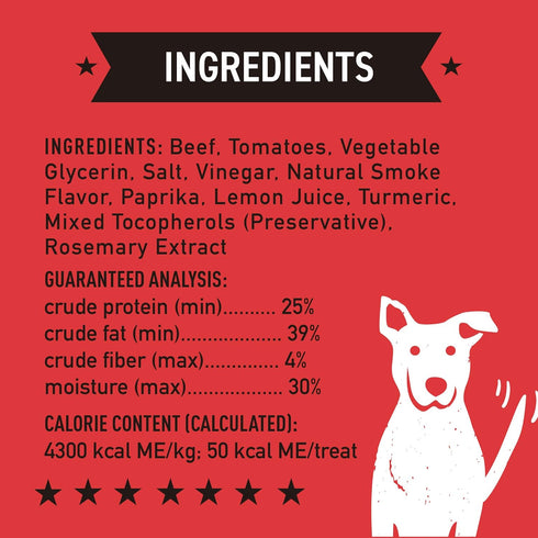 Cloud Star Wag More Bark Less Jerky Grain Free Dog Treats, Texas BBQ Beef, 10 oz Pouch