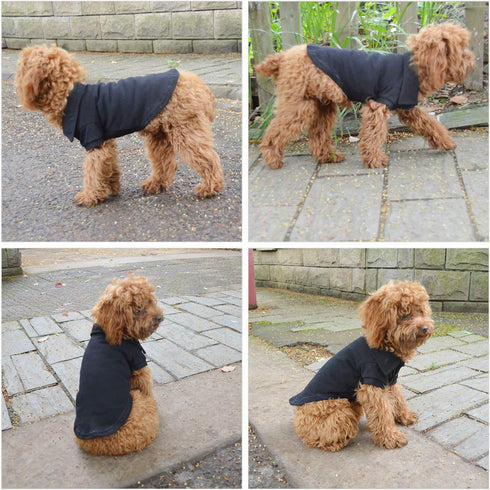 lovelonglong Basic Dog Polo Shirts Premium Cotton, Polo T-Shirts for Large Medium Small Dogs, Black XXL