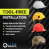 Firefighter Helmet Light - 3.5 in x 1.5 in White LED Hard Hat Light with 360 Degree Rotation and Weatherproof Design