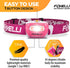 Foxelli LED Headlamp Flashlight for Adults & Kids, Lightweight Waterproof Head Lamp for Running, Camping, Hiking
