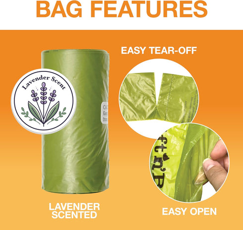20% 6 90 Count, 14.25 9.5 Neater Pets Lift N Bag Extra-Capacity Dog Poop Bags Rolls, Thicker Leakproof Poop Bags