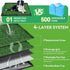 Puffluv Tray,16"x20" 2 Dog Grass Pad with Dog Litter Box, Artificial Turf Potty System with Reusable Grass Patches +