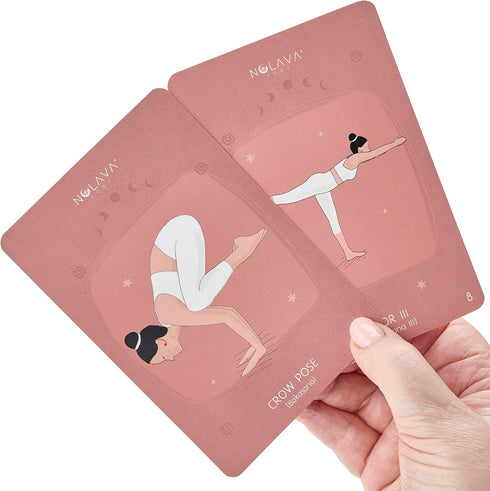 Set 4"x6" 30 10 NOLAVA Yoga Card Gift Large Yoga Cards with Poses, Intentions, Sun/Moon Flows & Guided Meditation