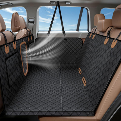 A-Pce Dog Car Seat Cover for Back Seat, Hard Bottom Back Seat