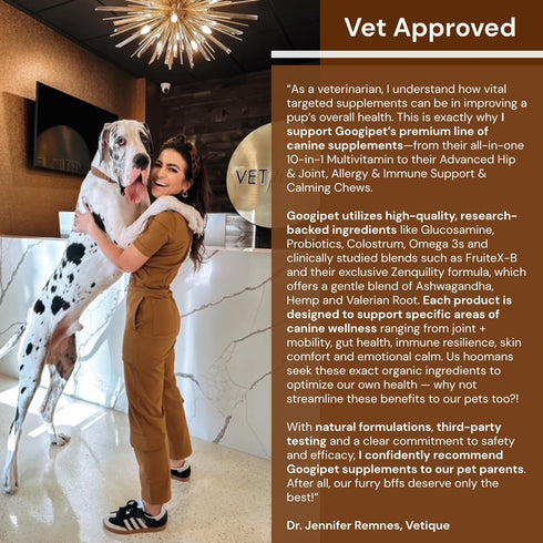 Googipet Premium Dog Multivitamin Chewable, Dog Vitamins and Supplements, Puppy Vitamins & Senior Dogs Probiotics