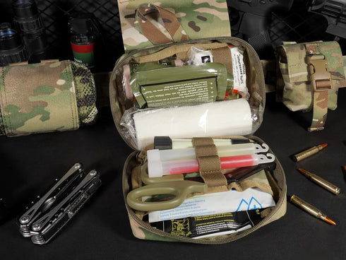PETAC GEAR Tactical Rip Away Medical Pouch Tear Off First Aid IFAK Pouch Molle & Belt Horizontal Outdoor Emergency