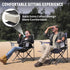 FUNDANGO Folding Camping Chairs for Adults, Oversized Beach Chairs with Table Tray, Heavy Duty Lawn Chair with Cup