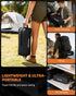 Trakiom High Back Folding Camping Chair, Widened Seat & Lightweight Black Portable Chair with Stable Design, Adjustable