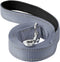 6ft Dog Leash for Small Medium Large Dogs | Reflective Nylon | Padded Handle | 3/4 inch Wide | Grey
