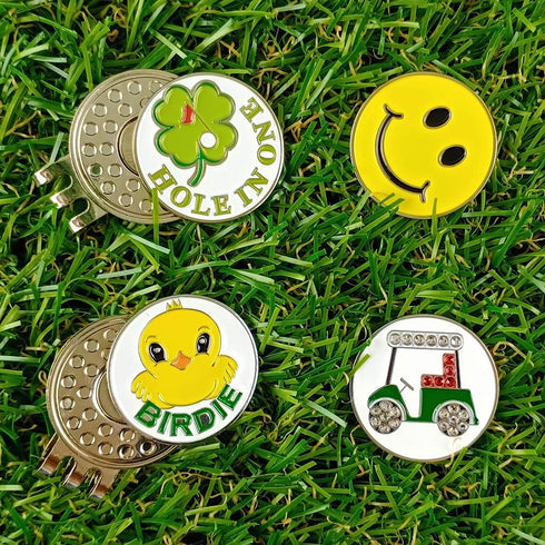 Golf Ball Markers with Hat Clips Value Sets for Men Women, Removable Attaches Easily to Golf Cap, Premium Gifts