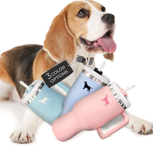 Pup Cup Tumbler Plush Dog Toy, Cute Funny Squeaky Parody Gift (Pink Peach Dust)