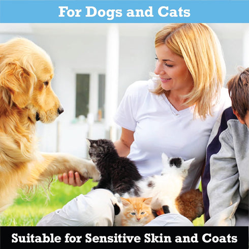 Premium Grade Pet Shampoo for Dogs and Cats, 20 Ounce Bottle, 2-Pack - Veterinary Strength and Odor Eliminator Formula