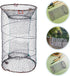 TOMETURE 25cm 3pcs Foldable Fishing Trap Net with Nylon Mesh, Diameter, Portable Crab and Shrimp Catch Cage