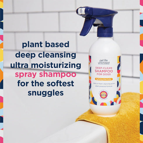 Dog Shampoo and Conditioner Foaming 2-in-1 Spray, Plant-Based Vanilla Ginger Scent, 16 Ounce - Pack of 2