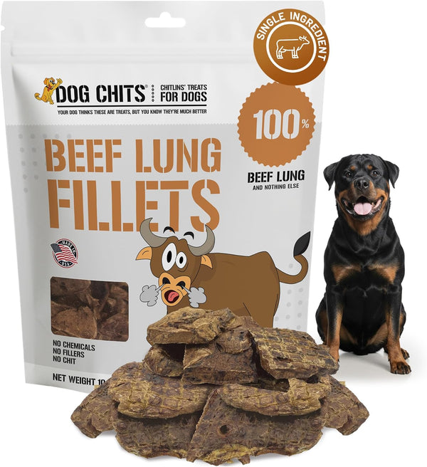 Dog Chits Beef Lung Fillets Dog and Puppy Treats All Natural Chews