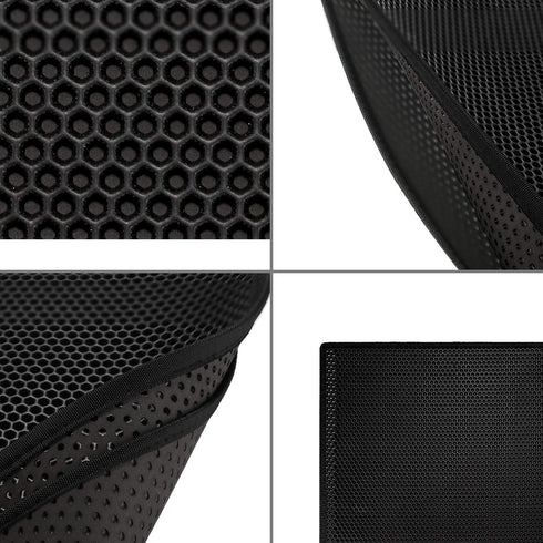 Pieviev Cat Litter Mat - Double Layer Waterproof Trapping Mat 1 Pack (Black, 24x15 Inch)