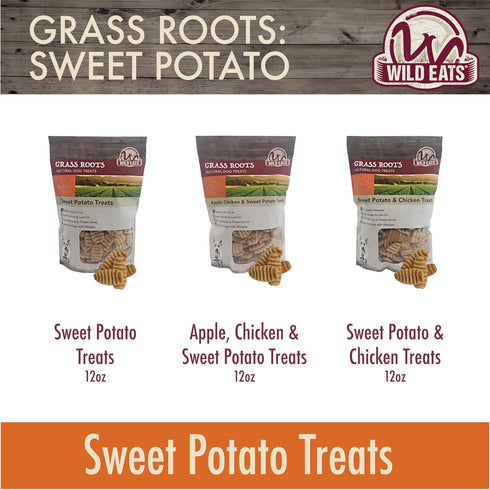 Sweet Potato Treats for Dogs, 12 oz, Low Calorie, Low Fat Alternative to Traditional Dog Biscuits