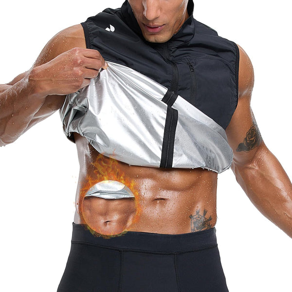 HOTSUIT Sweat Vest for Men Weight Loss Full Zipper Sauna Vest for