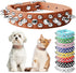 Adjustable Spiked Soft Leather Dog Cat Collar for Female Male, Brown, Anti Bite Studded for Small Dogs (Brown, XS)