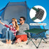 Tesouro Portable Camping Table,Folding Side Table Aluminum Top for Outdoor Cooking, Hiking, Travel, Picnic (Blackish