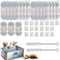 50 PCS/Set Dog Fountain Filter Replacement for Zuqqony DYSJ0112L/3.2Gal Water Fountain, Dog