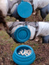 OHMO-Collapsible Dog Water Bowl, Anti Tip Over No Spill from Car Movement, 24oz Medium, Peacock Blue