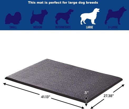 MidWest Homes for Pets MAT42 Cushioned Dog Crate Mat, Large, Black