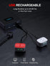 Super Bright Bike Light Set, IPX6 Waterproof Front and Back Lights with 8+12 Lighting Modes, USB Rechargeable LED