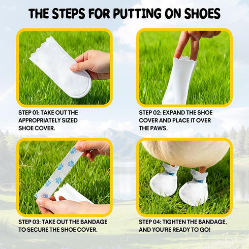 JYMBER 20-Pack Disposable Duck Booties with Self-Adhesive Bandages,Protective Foot Covers for Ducks & Waterfowl,Pet