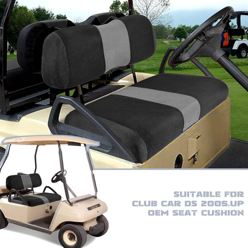Golf Cart Front Seat Covers for Club Car DS 2000.5 Up, Washable Breathable Air Mesh Cloth Seat Cover