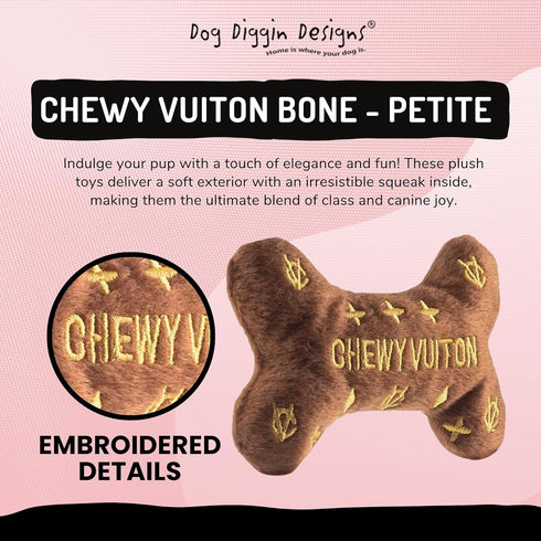 Dog Diggin Designs Runway Pup Collection, Unique Squeaky Parody Plush Dog Toys, Prêt-à-Porter Bones, Balls & More