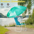 HEPMIMZHU 265lbs Folding Beach Chair with Umbrella, Lightweight Porable Camping Chair with Capacity for Travel Picnic