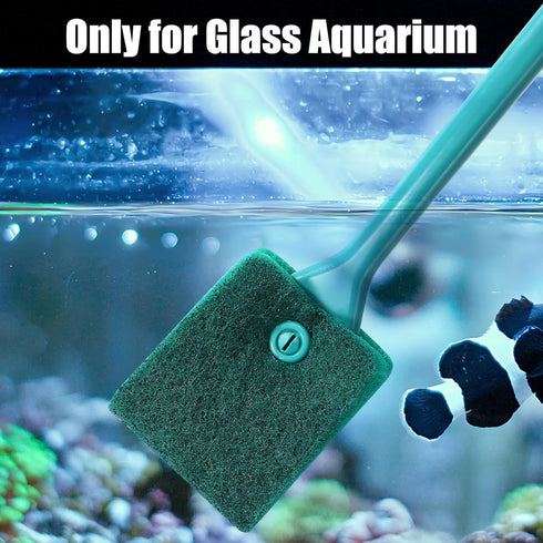 AQUANEAT 3pcs Aquarium Glass Cleaner, Algae Scraper, Sponge Brush, Algae Scrubber for Fish Tanks