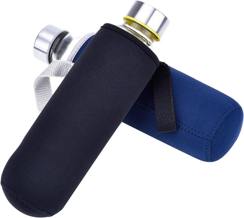 2 19.4 oz 550 ml Mudder Pieces Water Bottle Sleeve Neoprene Nylon Bottle Sleeve for Glass Water Bottle