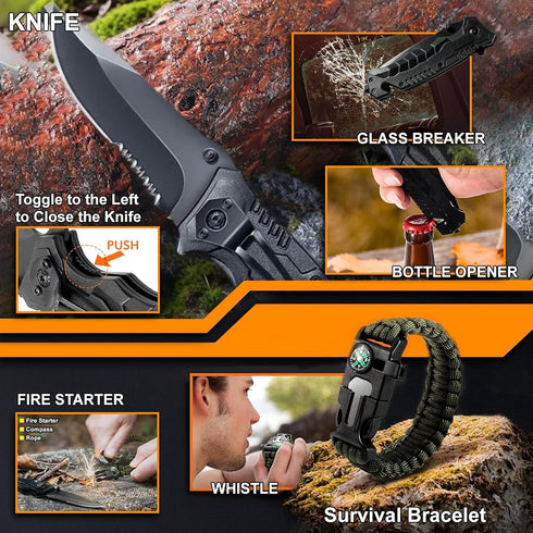 Unique Gifts for Men Dad Him Birthday Christmas, Cool Gadget/Survival Gear for Camping, Hunting, Hiking