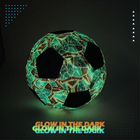 SOAK Waterproof Soccer Ball - Glow in The Dark Size 5 Kick Ball for Indoor/Outdoor Play for Kids and Adults