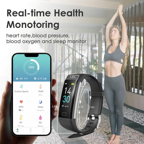 threesheep Fitness Tracker for Men and Women, Waterproof Fitness Watch with Activity Tracker and Sleep Monitor for