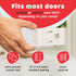 Steel Cat Door Strap and Latch, Sturdy Door Holder for Dogs and Kids, White Powder Coated Cat Door Latch