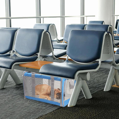 Large Blue Cat Carrier for Small, Medium, and Large Cats, Portable Soft Travel Carrier, Airline Approved Cat Bag