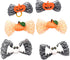 50Pcs Halloween Small Dogs Hair Bows, Puppy Hair Bow Ties with Pumpkin Skull Bat Ghost for Pet Grooming