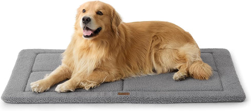 Bedsure Washable Dog Crate Bed for Extra Large Dogs, Reversible Foam Floor Dog Mat, Lightweight Travel Flat Pet Beds,