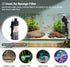 10-40 7W 100 hygger Quiet Electric Aquarium Sponge Filter Gallon Fish Tank Filter with Bio Balls Airtubing, Submersible