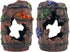 GSD Star-Fish Broken Barrel Decor, Resin Betta Fish Tank Accessories, Includes 1 Broken Barrel & 2 Star Fish