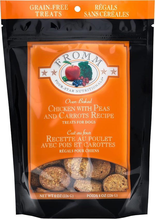 Fromm Four-Star Nutritionals Chicken with Peas & Carrots Dog Treats, 8 oz
