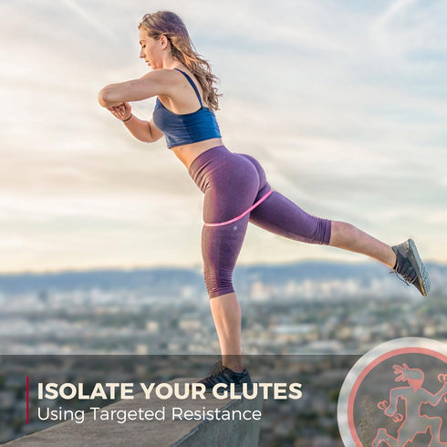 Rubberbanditz Extra Thick Booty Bands - Mini Loop Exercise Band Set for Glutes and Legs